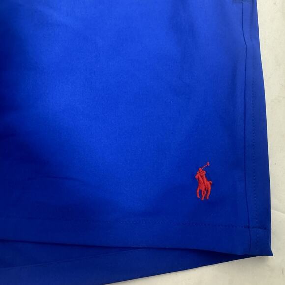 Polo Ralph Lauren Men's XL Blue Solid Polo Swim Trunks - Picture 3 of 8